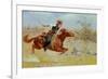 Galloping Horseman, C.1890-Frederic Sackrider Remington-Framed Giclee Print