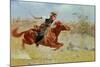 Galloping Horseman, C.1890-Frederic Sackrider Remington-Mounted Giclee Print