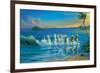 Galloping Waves-Jim Warren-Framed Premium Giclee Print