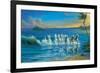 Galloping Waves-Jim Warren-Framed Art Print