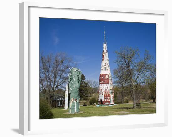 Galloway Totem Pole Park, City of Foyil, Historic Route 66, Oklahoma, USA-Richard Cummins-Framed Photographic Print