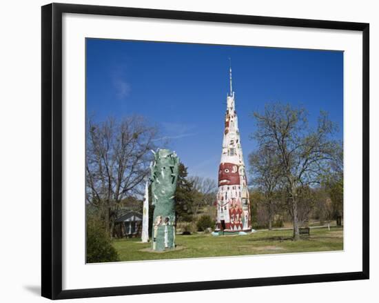Galloway Totem Pole Park, City of Foyil, Historic Route 66, Oklahoma, USA-Richard Cummins-Framed Photographic Print