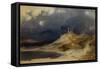 Gallows Hill under a thunderstorm (1835)-Karl Blechen-Framed Stretched Canvas