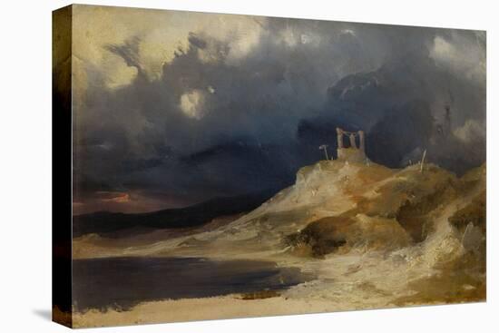 Gallows Hill under a thunderstorm (1835)-Karl Blechen-Stretched Canvas