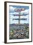 Gallup, New Mexico - Destination Signpost-Lantern Press-Framed Art Print