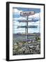 Gallup, New Mexico - Destination Signpost-Lantern Press-Framed Art Print