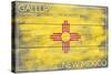 Gallup, New Mexico State Flag - Barnwood Painting-Lantern Press-Stretched Canvas