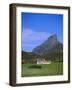 Galmisdale House and an Sgurr, Isle of Eigg, Inner Hebrides, Scotland, UK, Europe-Jean Brooks-Framed Photographic Print