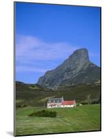 Galmisdale House and an Sgurr, Isle of Eigg, Inner Hebrides, Scotland, UK, Europe-Jean Brooks-Mounted Photographic Print