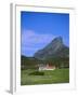 Galmisdale House and an Sgurr, Isle of Eigg, Inner Hebrides, Scotland, UK, Europe-Jean Brooks-Framed Photographic Print