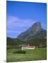 Galmisdale House and an Sgurr, Isle of Eigg, Inner Hebrides, Scotland, UK, Europe-Jean Brooks-Mounted Photographic Print