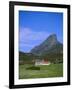 Galmisdale House and an Sgurr, Isle of Eigg, Inner Hebrides, Scotland, UK, Europe-Jean Brooks-Framed Photographic Print