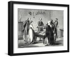 Galvani a Professor at Bologna Discovers in 1780 the Irritability of the Muscles of a Frog to Elect-null-Framed Giclee Print