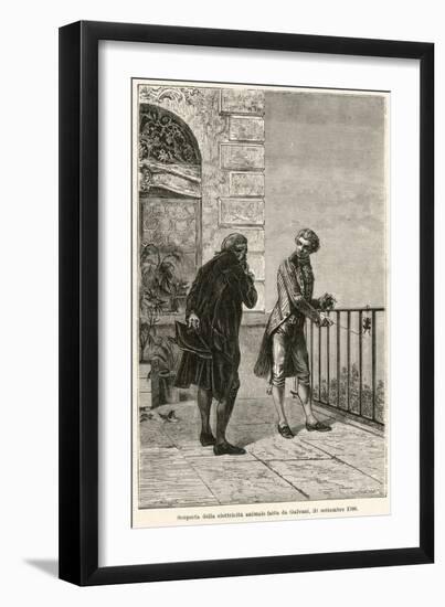 Galvani and Frog-C Gilbert-Framed Art Print