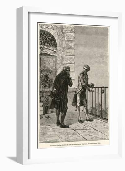 Galvani and Frog-C Gilbert-Framed Art Print