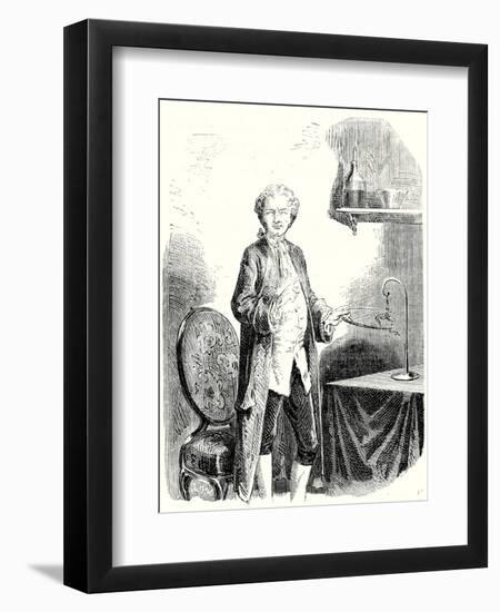 Galvani Causes Contractions in a Frog with a Metal Bow-null-Framed Giclee Print