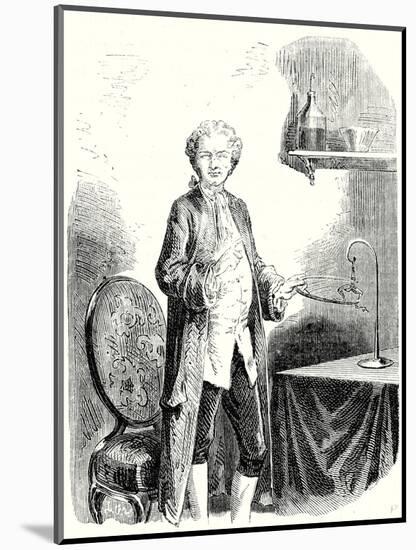 Galvani Causes Contractions in a Frog with a Metal Bow-null-Mounted Giclee Print