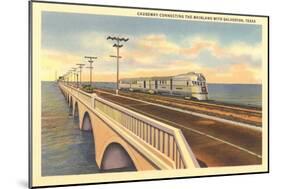 Galveston Causeway-null-Mounted Art Print