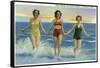 Galveston, Texas - Where Beauty and Nature Combine, Ladies at the Beach, c.1947-Lantern Press-Framed Stretched Canvas