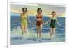 Galveston, Texas - Where Beauty and Nature Combine, Ladies at the Beach, c.1947-Lantern Press-Framed Art Print