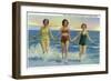 Galveston, Texas - Where Beauty and Nature Combine, Ladies at the Beach, c.1947-Lantern Press-Framed Art Print