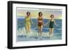 Galveston, Texas - Where Beauty and Nature Combine, Ladies at the Beach, c.1947-Lantern Press-Framed Art Print