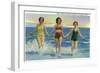 Galveston, Texas - Where Beauty and Nature Combine, Ladies at the Beach, c.1947-Lantern Press-Framed Art Print