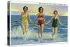 Galveston, Texas - Where Beauty and Nature Combine, Ladies at the Beach, c.1947-Lantern Press-Stretched Canvas