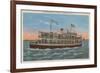 Galveston, TX - View of the Galvez-Lantern Press-Framed Premium Giclee Print