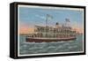 Galveston, TX - View of the Galvez-Lantern Press-Framed Stretched Canvas