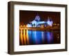 Galway Cathedral Lit Up Blue-rihardzz-Framed Photographic Print