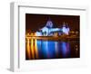 Galway Cathedral Lit Up Blue-rihardzz-Framed Photographic Print