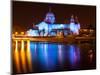 Galway Cathedral Lit Up Blue-rihardzz-Mounted Photographic Print