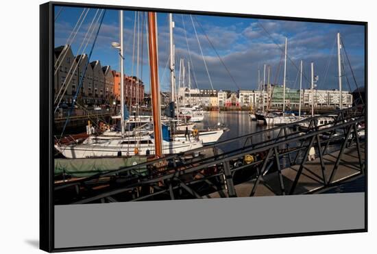 Galway Marina, Galway Docks, County Galway, Connacht, Republic of Ireland, Europe-Carsten Krieger-Framed Stretched Canvas