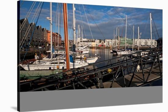 Galway Marina, Galway Docks, County Galway, Connacht, Republic of Ireland, Europe-Carsten Krieger-Stretched Canvas