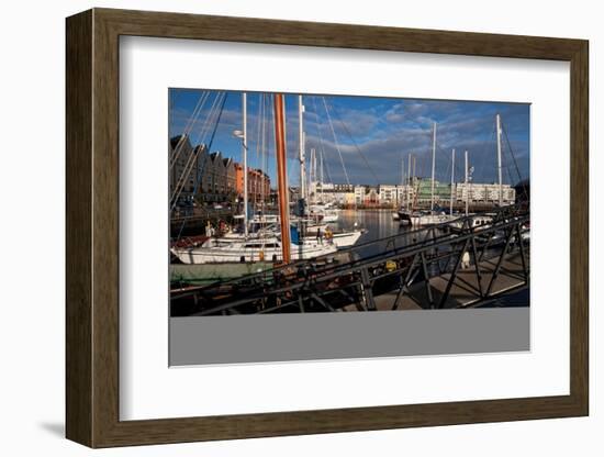 Galway Marina, Galway Docks, County Galway, Connacht, Republic of Ireland, Europe-Carsten Krieger-Framed Photographic Print