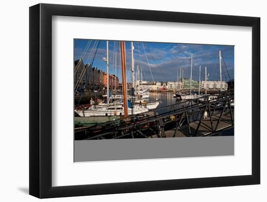 Galway Marina, Galway Docks, County Galway, Connacht, Republic of Ireland, Europe-Carsten Krieger-Framed Photographic Print