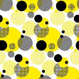 Seamless Dots Modern Pattern. White Background Geometry Circle Color Seamless Fabric Sample. Geomet-Galyna_P-Art Print