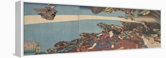 Gama Sennin's Animus (From the Series Ibaraki No Keshi)-Utagawa Kuniyoshi-Framed Stretched Canvas
