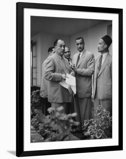 Gamal Abdul Nasser of Egypt Attending the Bandung Conference-null-Framed Photographic Print