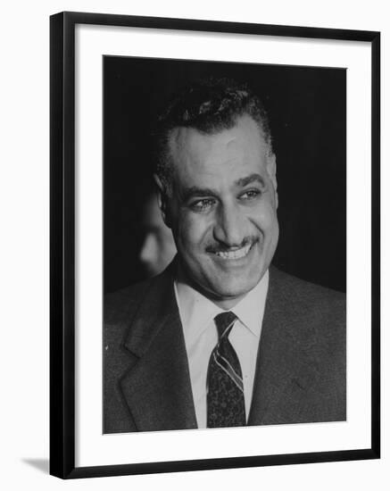 Gamal Abdul Nasserduring United Nation General Assembly Meeting-null-Framed Premium Photographic Print