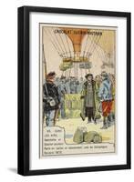 Gambetta and Spuller's Escape from the Siege of Paris by Balloon, October 1870-null-Framed Giclee Print