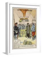 Gambetta and Spuller's Escape from the Siege of Paris by Balloon, October 1870-null-Framed Giclee Print