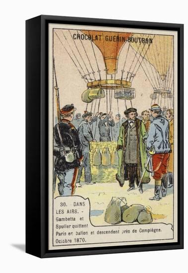 Gambetta and Spuller's Escape from the Siege of Paris by Balloon, October 1870-null-Framed Stretched Canvas