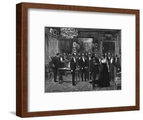 Gambetta at a Salon-Jean Béraud-Framed Art Print