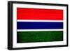 Gambia Flag Design with Wood Patterning - Flags of the World Series-Philippe Hugonnard-Framed Art Print