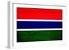 Gambia Flag Design with Wood Patterning - Flags of the World Series-Philippe Hugonnard-Framed Art Print