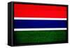 Gambia Flag Design with Wood Patterning - Flags of the World Series-Philippe Hugonnard-Framed Stretched Canvas