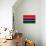 Gambia Flag Design with Wood Patterning - Flags of the World Series-Philippe Hugonnard-Stretched Canvas displayed on a wall