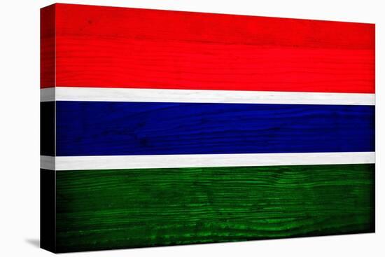 Gambia Flag Design with Wood Patterning - Flags of the World Series-Philippe Hugonnard-Stretched Canvas